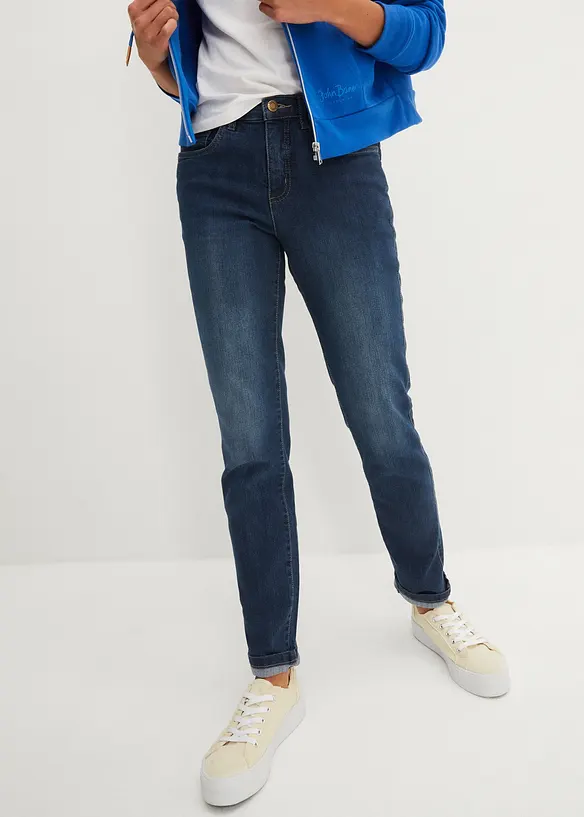Stretchjeans Straight Mid Waist, bonprix