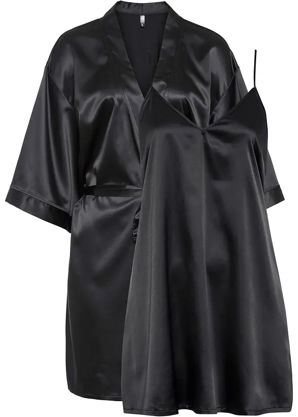 Set med morgonrock och neglig&eacute; (2 delar), bonprix