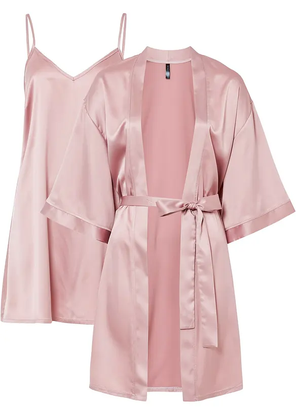Set med morgonrock och neglig&eacute; (2 delar), bonprix