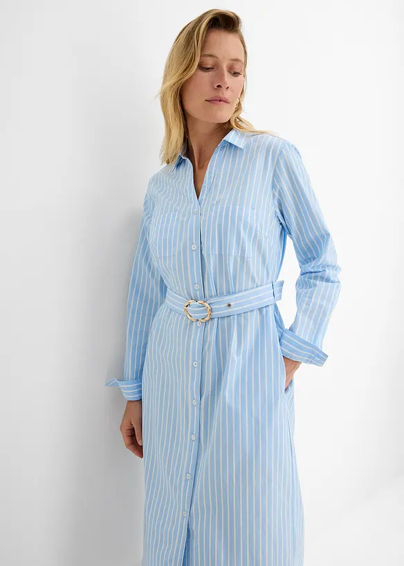 Skjortkl&auml;nning i bomull, bonprix