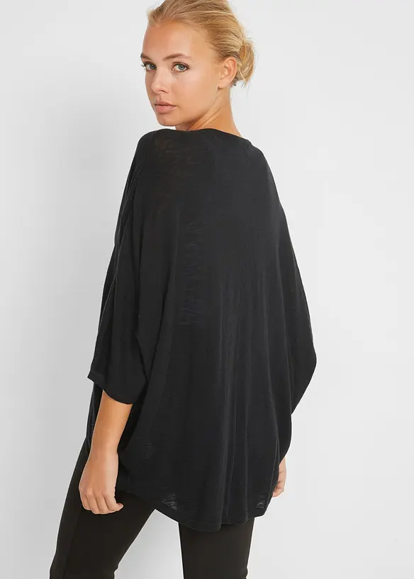 Finstickad cardigan av bomull, bonprix