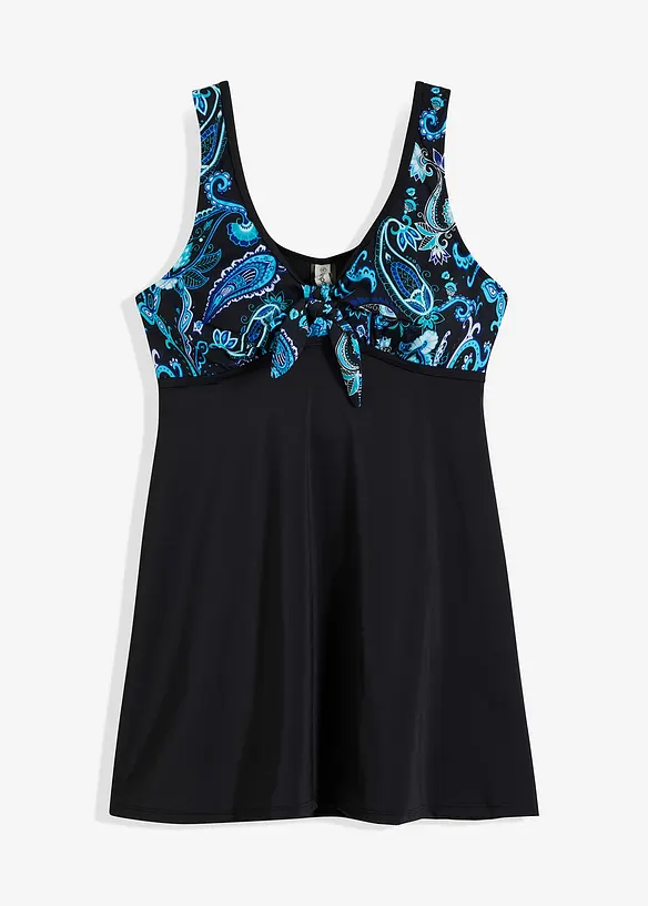 L&aring;ng tankini&ouml;verdel med breda axelband, bonprix