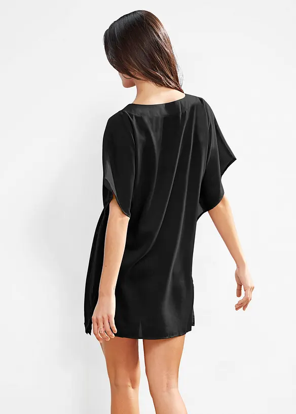 Transparent strandtunika med V-ringning, bonprix