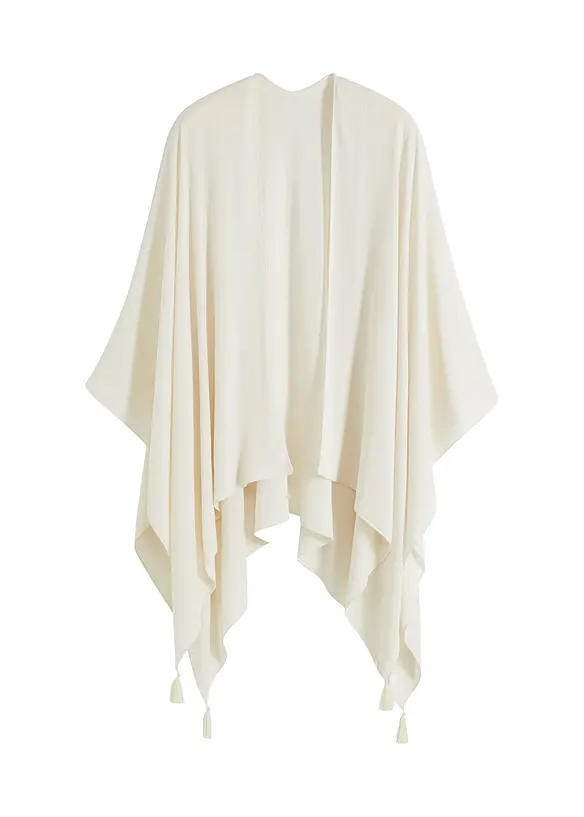 Tunn sommarponcho av viskos, bonprix