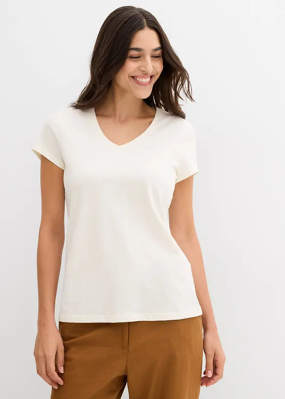 T-shirt i ren ekologisk bomull (2-pack), bonprix