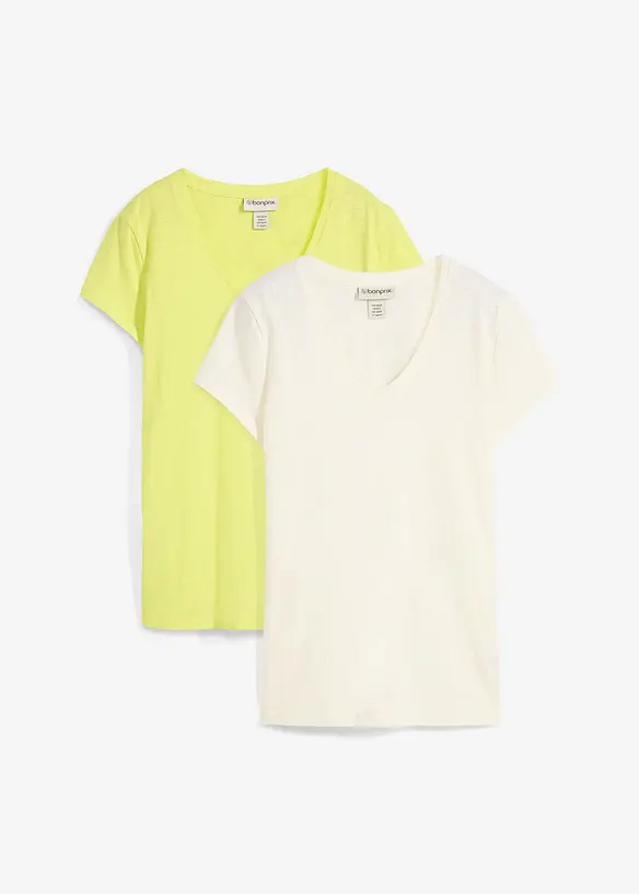 T-shirt i ren ekologisk bomull (2-pack), bonprix