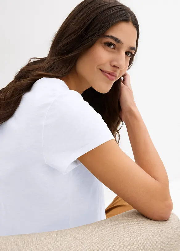 T-shirt i ren ekologisk bomull (2-pack), bonprix