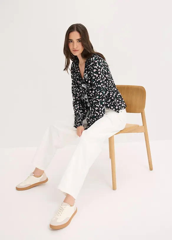 Twillbyxa av elastisk bomullsmix, bonprix