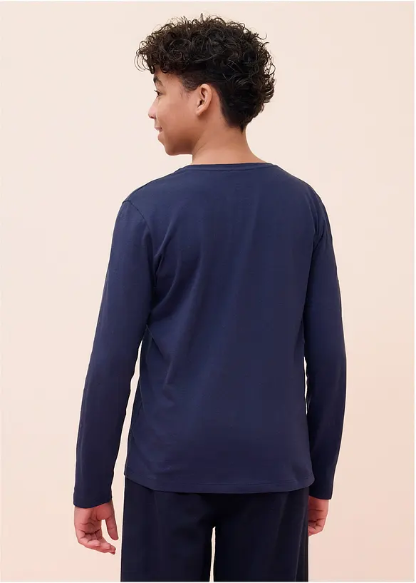 L&aring;ng&auml;rmad T-shirt med ekologisk bomull (5-pack), bonprix