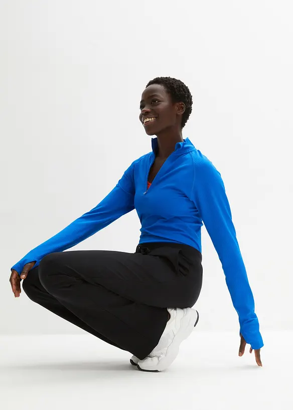 Byxa med ekologisk bomull och stretch, bonprix