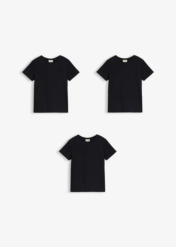 T-shirt i ekologisk bomull (3-pack), bonprix