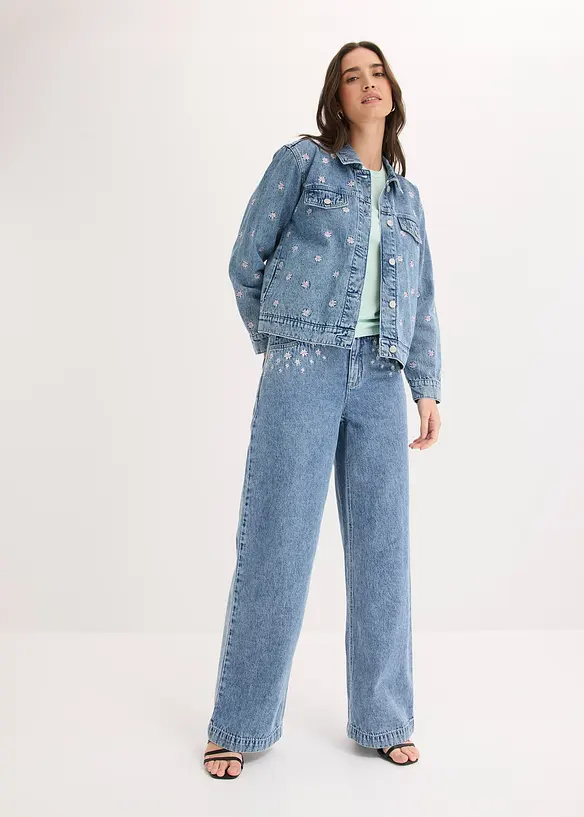 Wide Leg Jeans Mid Waist, bonprix