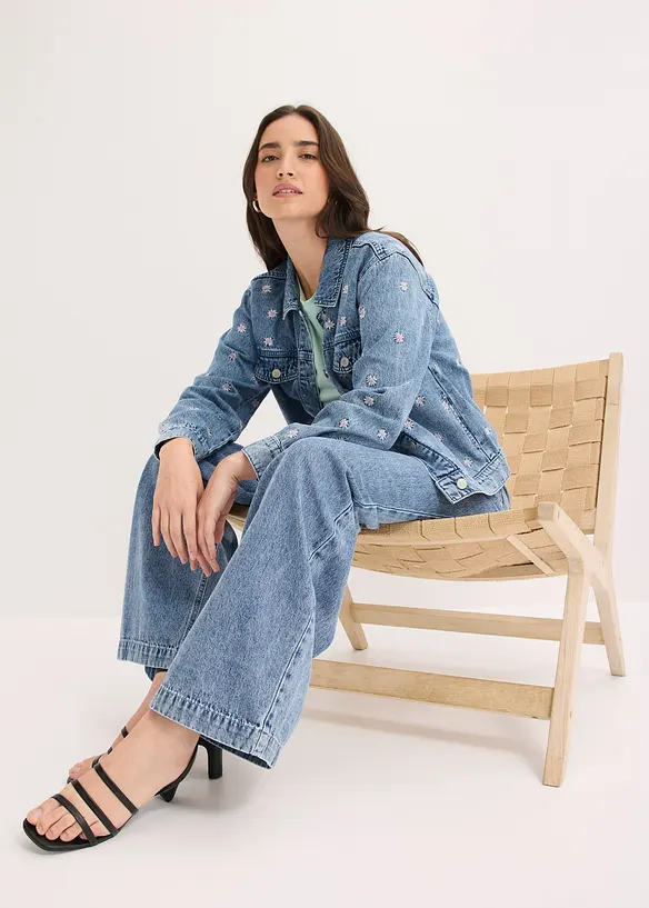 Wide Leg Jeans Mid Waist, bonprix