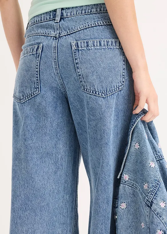Wide Leg Jeans Mid Waist, bonprix