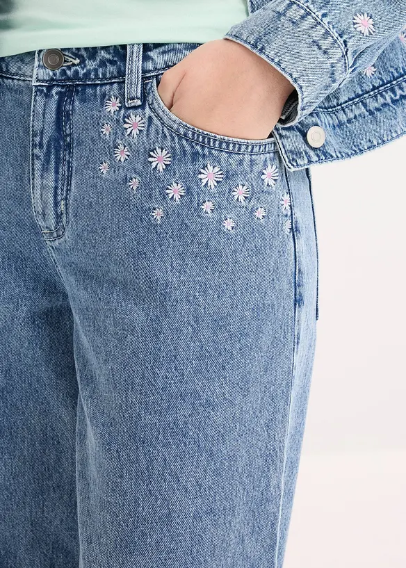 Wide Leg Jeans Mid Waist, bonprix