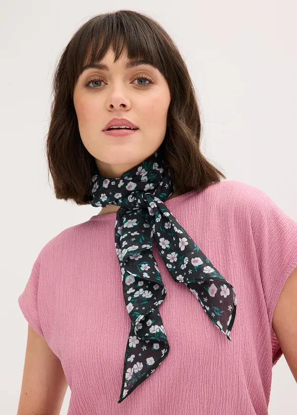 Blommig scarf (2-pack), bonprix