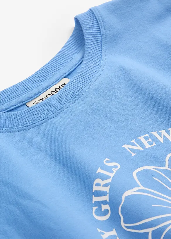 T-shirt och jerseybyxa i elastisk bomullsmix (2 delar), bonprix