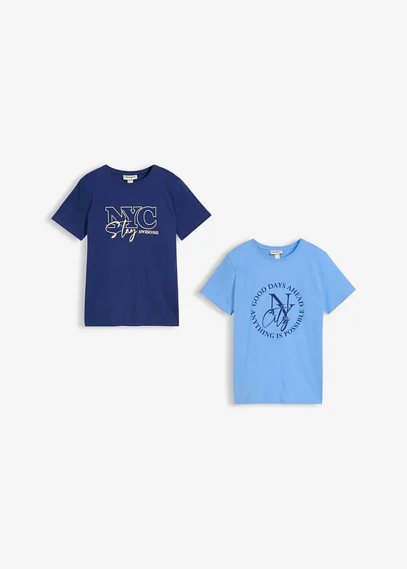 T-shirt i ekologisk bomull (2-pack), bonprix