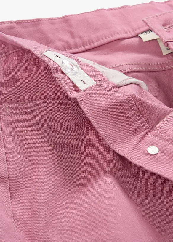 Twillbyxa i elastisk bomullsmix, croppad, bonprix