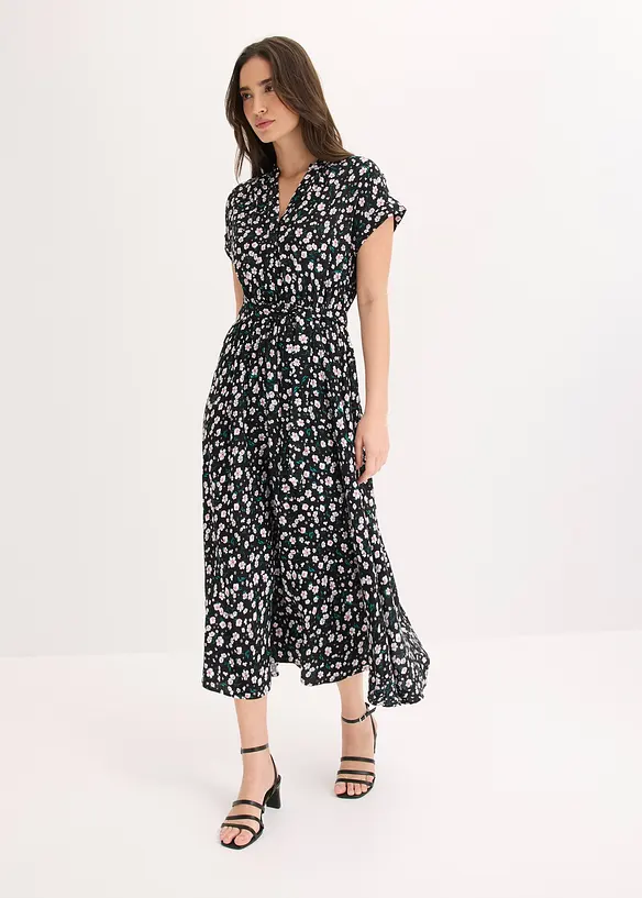 Skjortkl&auml;nning av viskos med mjukt fall, bonprix