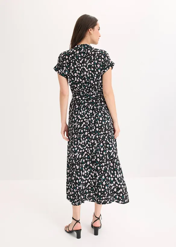 Skjortkl&auml;nning av viskos med mjukt fall, bonprix