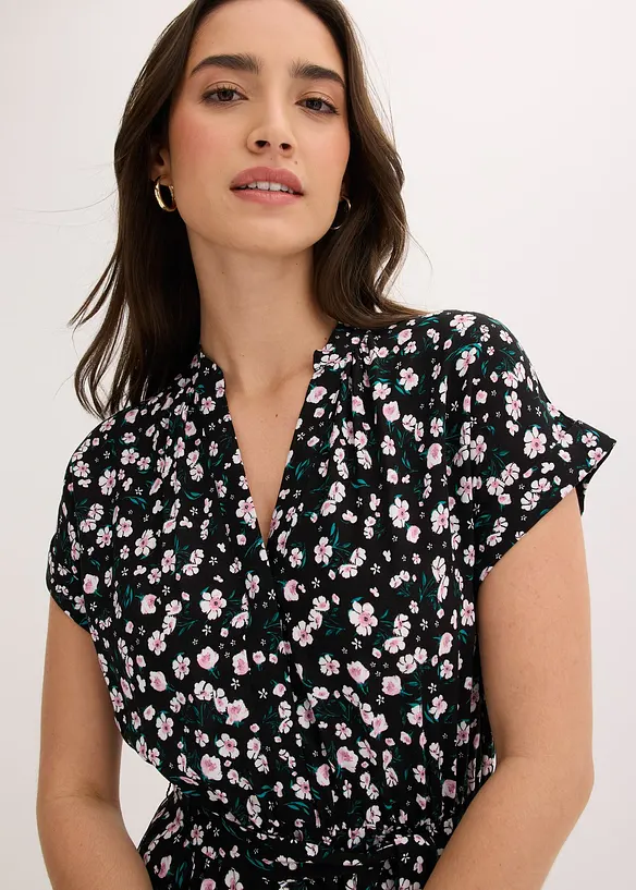 Skjortkl&auml;nning av viskos med mjukt fall, bonprix