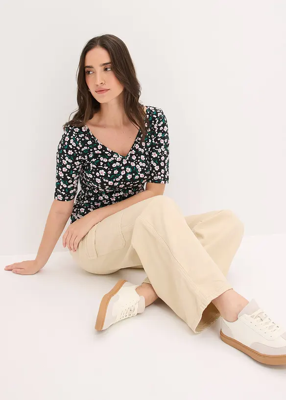 Cargobyxa i bomull, bonprix