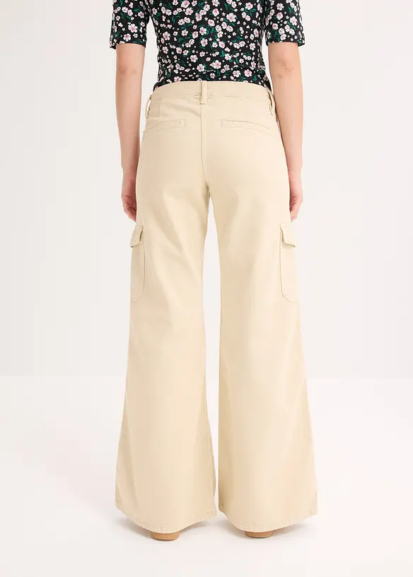 Cargobyxa i bomull, bonprix