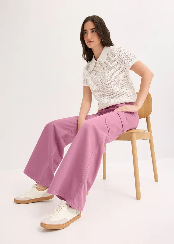 Cargobyxa i bomull, bonprix