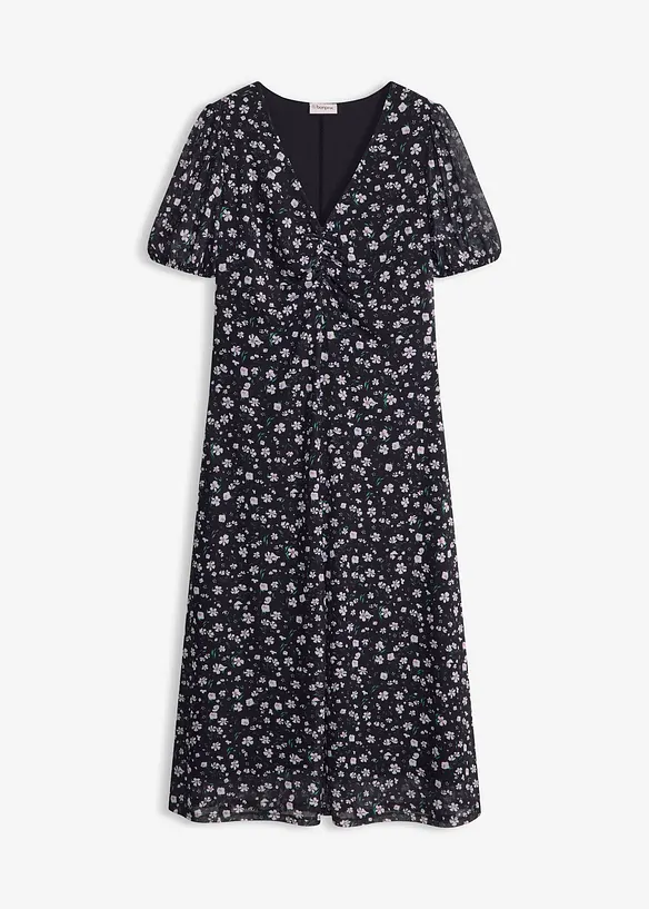 Jerseykl&auml;nning av tunn mesh, bonprix