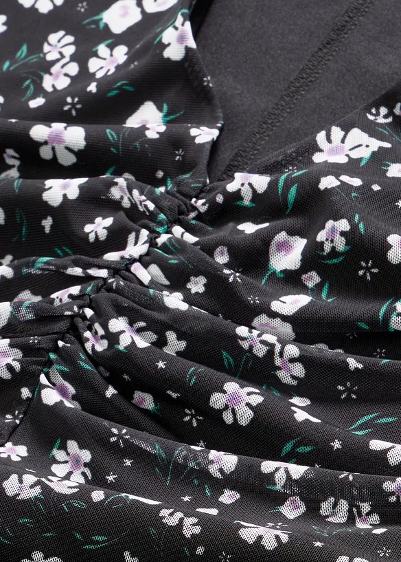 Jerseykl&auml;nning av tunn mesh, bonprix