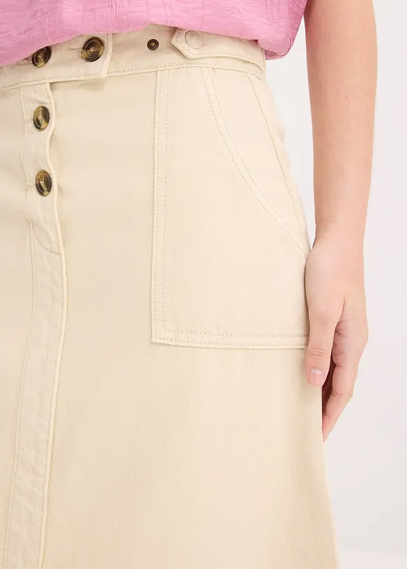 Twillkjol av bomull, bonprix