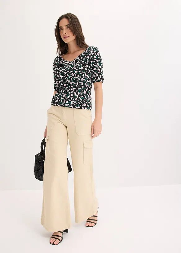 Topp i elastisk bomullsmix, bonprix