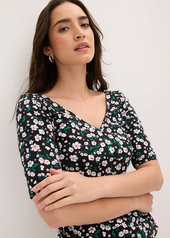 Topp i elastisk bomullsmix, bonprix