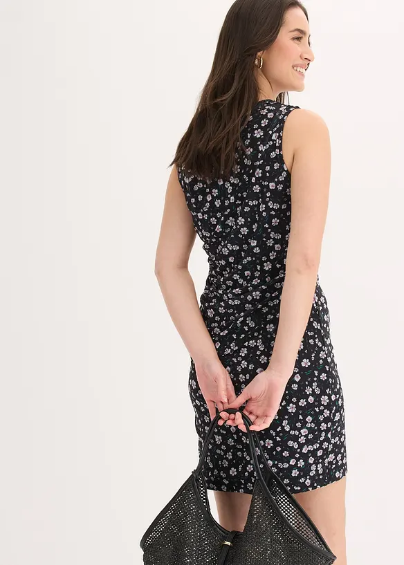 Minikl&auml;nning med insv&auml;ngd midja av tunn mesh, bonprix