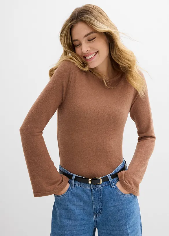 L&aring;ng&auml;rmad topp av viskosmix, bonprix