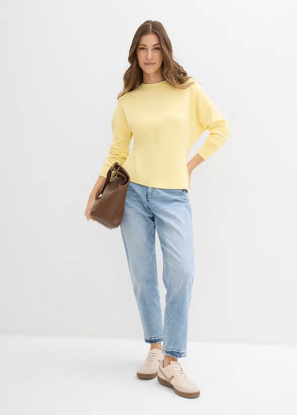 Sweatshirt i insv&auml;ngd modell, bonprix