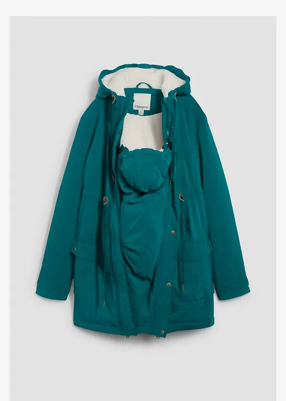 Mammajacka med teddyfoder och babyficka, bonprix