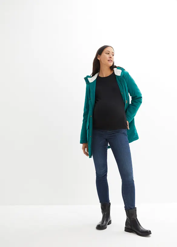 Mammajacka med teddyfoder och babyficka, bonprix