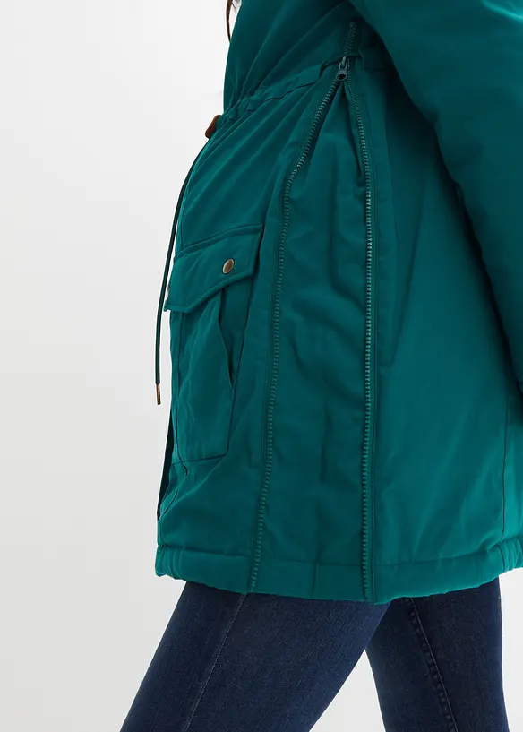 Mammajacka med teddyfoder och babyficka, bonprix