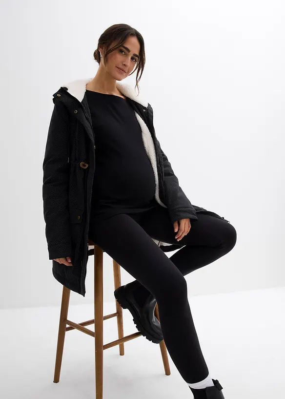 Mammajacka med teddyfoder och babyficka, bonprix