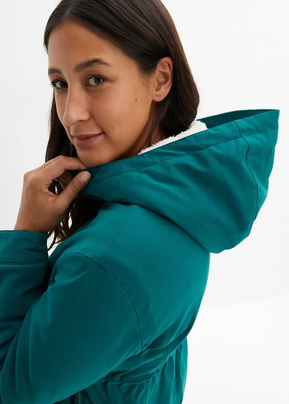 Mammajacka med teddyfoder och babyficka, bonprix