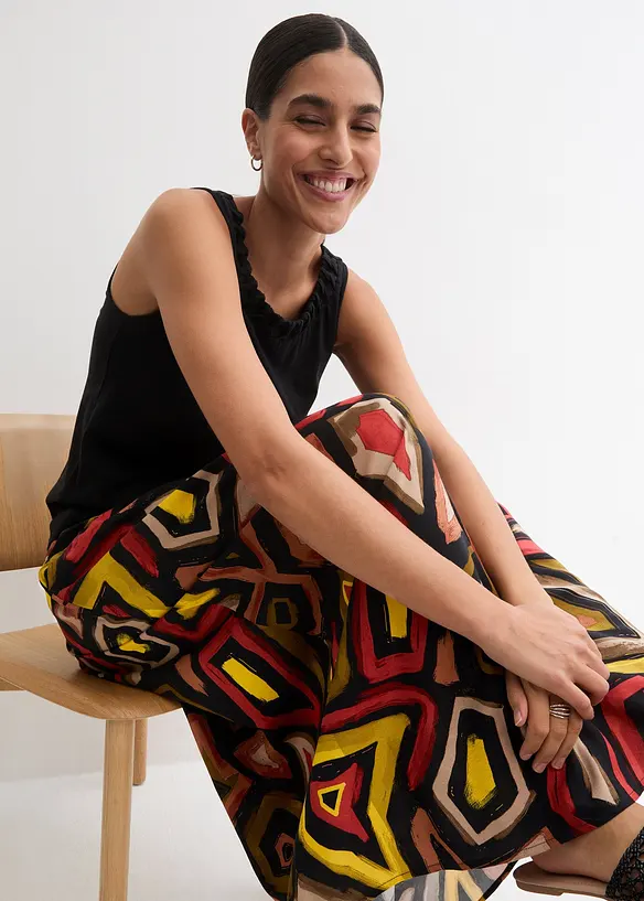 Maxikjol i viskos med mjukt fall, bonprix