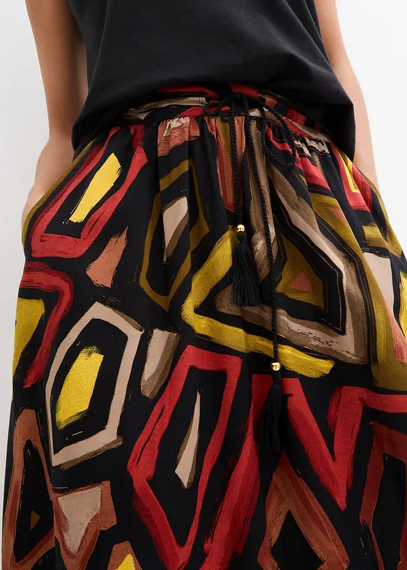 Maxikjol i viskos med mjukt fall, bonprix