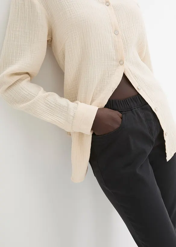 Stretchig dra p&aring;-byxa i 7/8-l&auml;ngd, bonprix