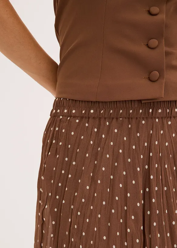 Chiffongkjol i krinklat material, bonprix