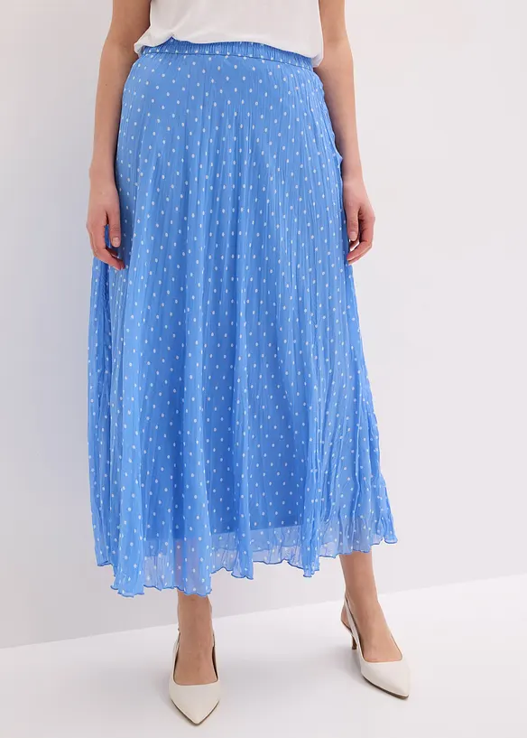 Chiffongkjol i krinklat material, bonprix