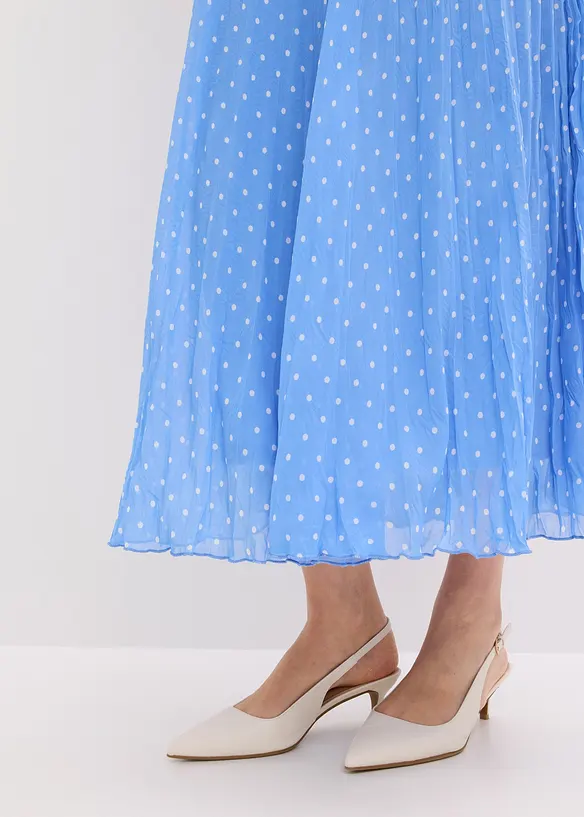 Chiffongkjol i krinklat material, bonprix