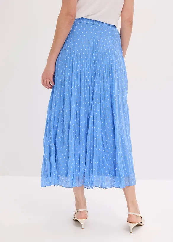 Chiffongkjol i krinklat material, bonprix