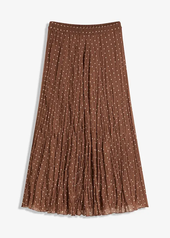 Chiffongkjol i krinklat material, bonprix